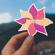 Personalized Happy Flower Name Sticker