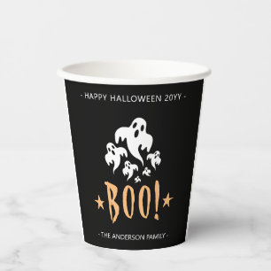 Personalized Happy Halloween Boo Paper Cups