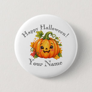 Personalized happy halloween button,Custom pin