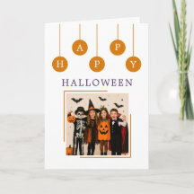 Personalized Happy Halloween Folded Greeting Card