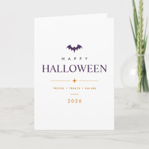 Personalized Happy Halloween Folded Greeting Card