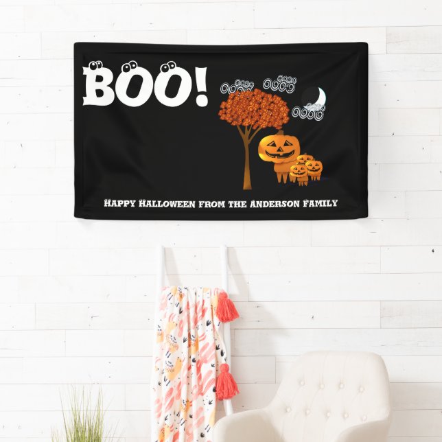 Personalized Happy Halloween From Your Family Banner (Insitu)
