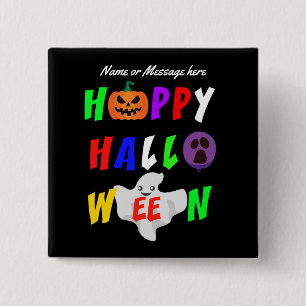 Personalized Happy Halloween Fun 2 Inch Square Button