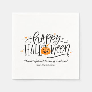 Personalized Happy Halloween Napkin