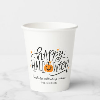 Personalized Happy Halloween Paper Cups