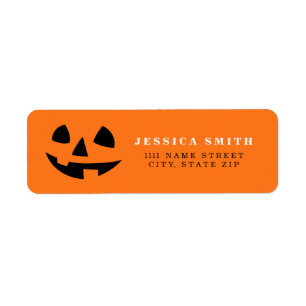 Personalized Happy Halloween pumpkin smile icon