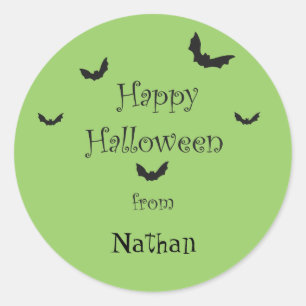 Personalized Happy Halloween Stickers
