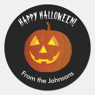 Personalized Happy Halloween Stickers Seals