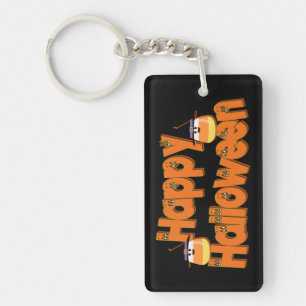 Personalized Happy Halloween Whimsical Key Chain