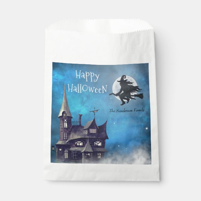 Personalized Happy Halloween Witch  Favour Bag (Front)