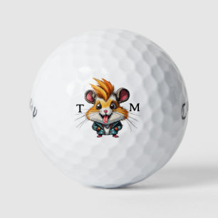 Personalized Happy Hamster Callaway Golf Balls