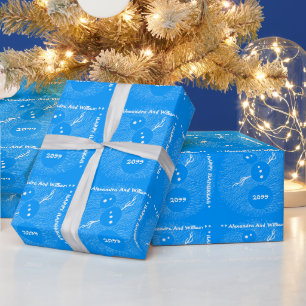 Personalized Happy Hanukkah Fun Snowman Wrapping Paper