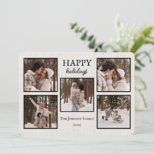 Personalized Happy Holidays Card with Photos