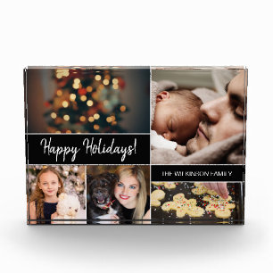 Personalized "Happy Holidays" Family Photo Block C