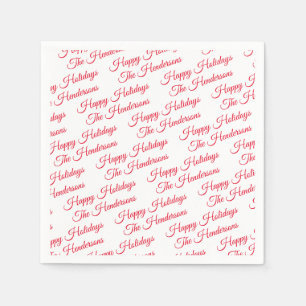 Personalized Happy Holidays Napkin