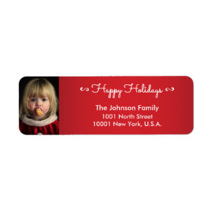 Personalized Happy Holidays Return Address Labels