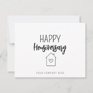 Personalized Happy Housiversary Real Estate Card