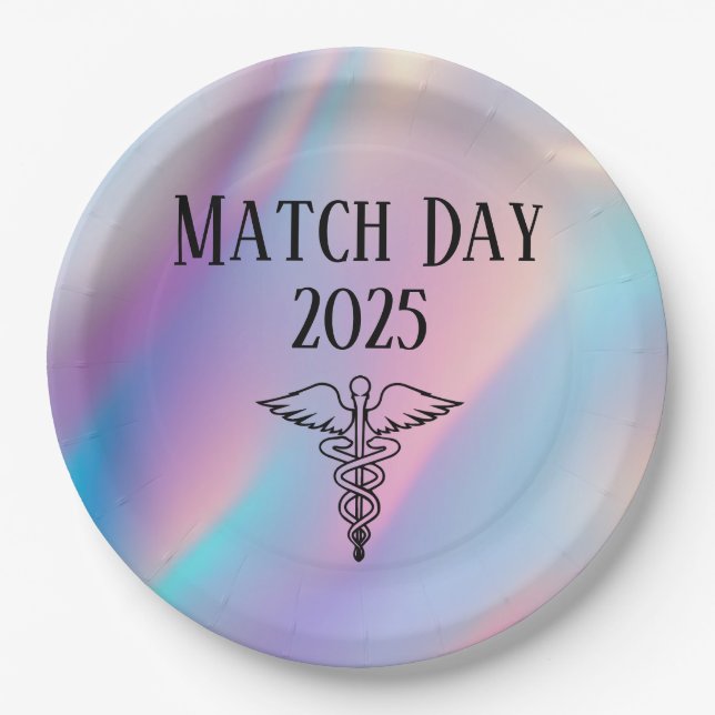 Personalized Happy Match Day 2025 Residency Doctor Paper Plate (Front)