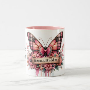 Personalized Happy Mother's Day Butterfly Two-Tone Coffee Mug