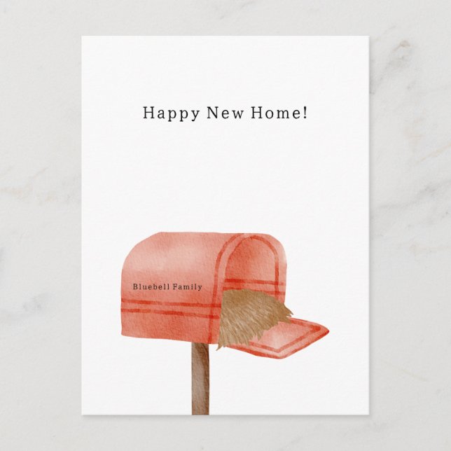 Personalized Happy New Home Card. Postcard (Front)