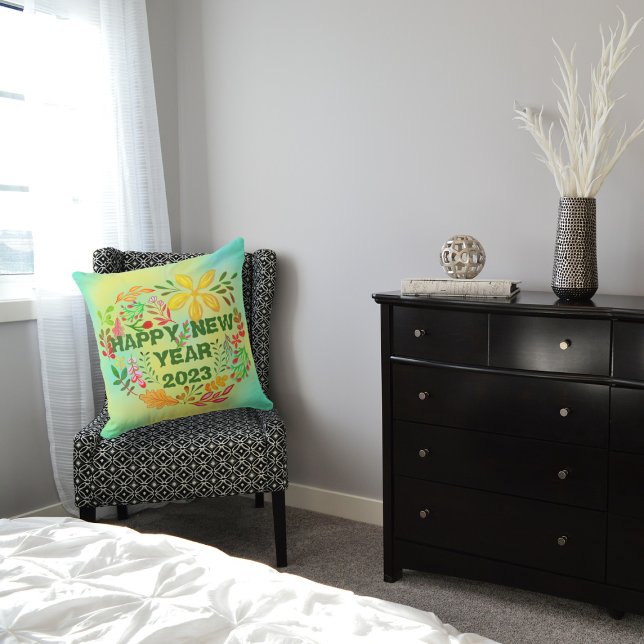 PERSONALIZED HAPPY NEW YEAR 2023  THROW PILLOW (Creator Uploaded)