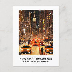 Personalized Happy New Year 2025 New York card