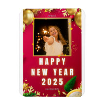Personalized Happy New Year 2025 Photo Card