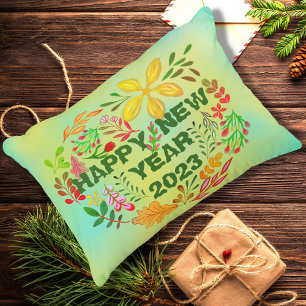 PERSONALIZED HAPPY NEW YEAR 20XX ACCENT PILLOW