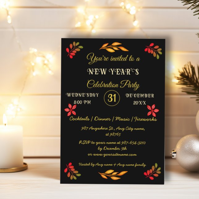 PERSONALIZED HAPPY NEW YEAR 20XX  INVITATION (Creator Uploaded)