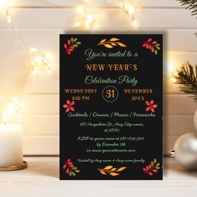 PERSONALIZED HAPPY NEW YEAR 20XX  INVITATION (Creator Uploaded)