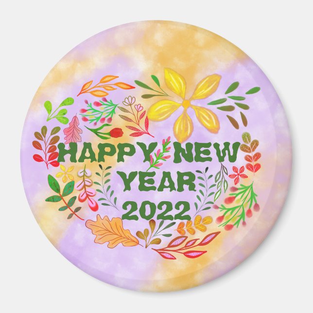 PERSONALIZED HAPPY NEW YEAR 20XX MAGNET (Front)