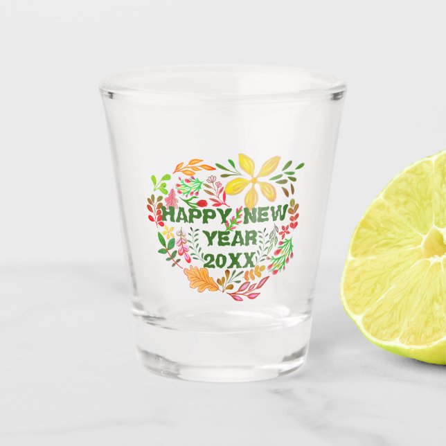 PERSONALIZED HAPPY NEW YEAR 20XX SHOT GLASS (Front)