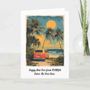 Personalized Happy New Year From Florida card