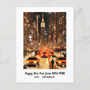 Personalized Happy New Year Manhattan card