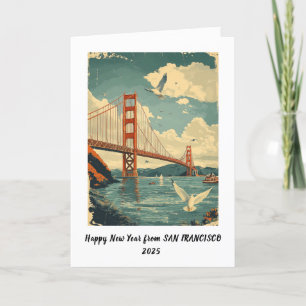 Personalized Happy New Year San Francisco card