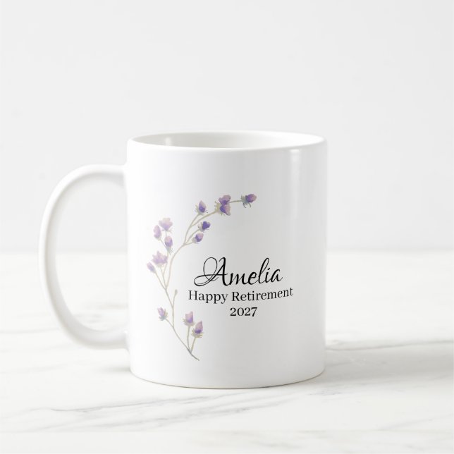 Personalized Happy Retirement 2027  Coffee Mug (Left)