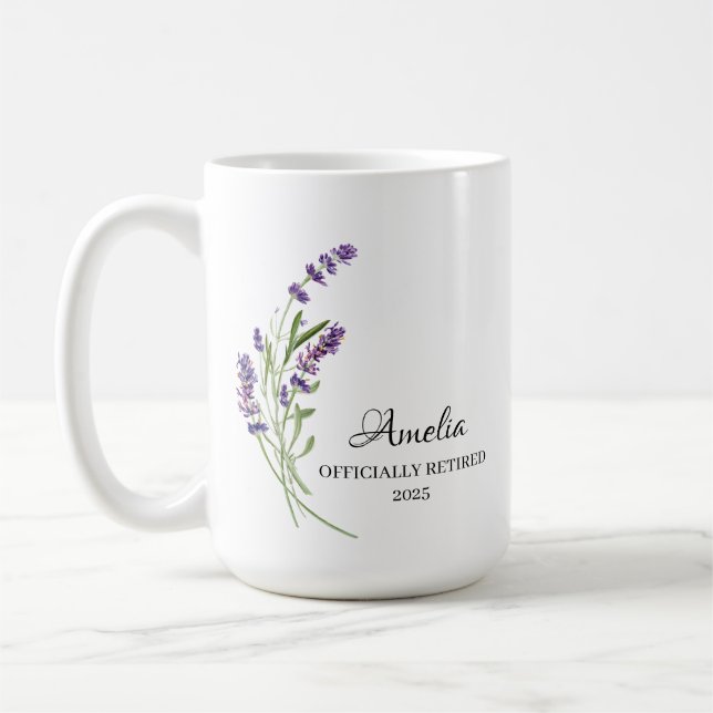 Personalized Happy Retirement Gift  Coffee Mug (Left)