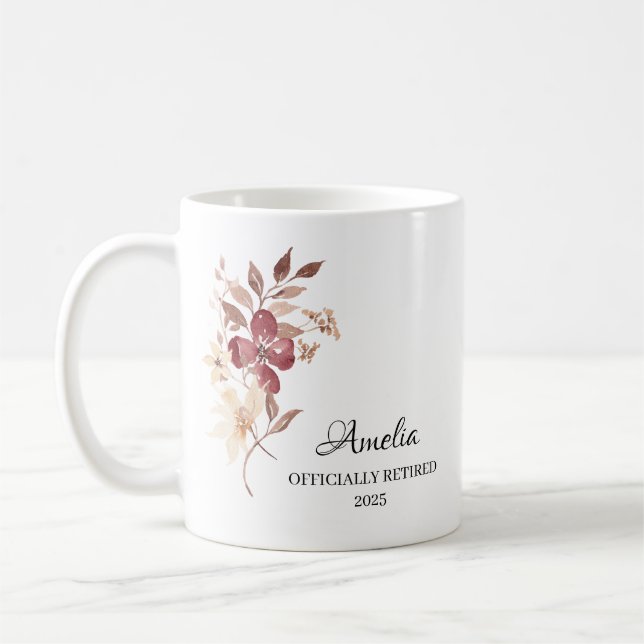 Personalized Happy Retirement Gift  Coffee Mug (Left)