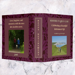 Personalized Happy Retirement Gifts for Mom Red Binder