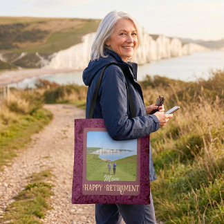 Personalized Happy Retirement Gifts for Mom Red Crossbody Bag