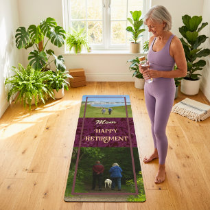 Personalized Happy Retirement Gifts for Mom Red Yoga Mat
