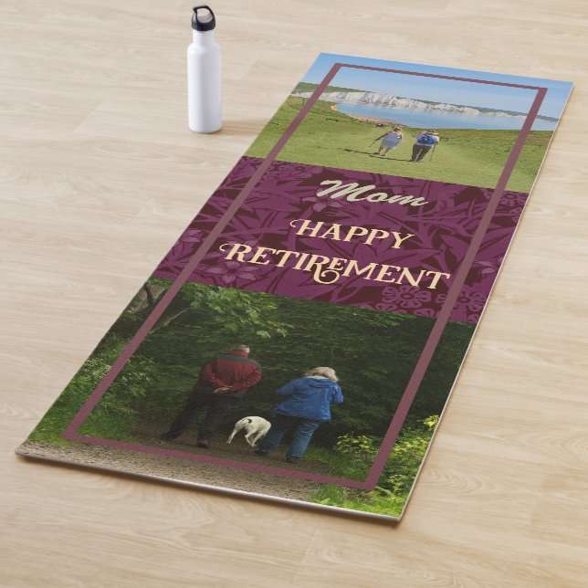 Personalized Happy Retirement Gifts for Mom Red Yoga Mat (In Situ)