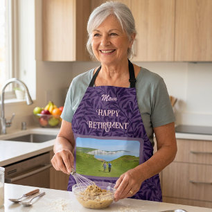 Personalized Happy Retirement Gifts for Mom Violet Apron