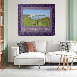 Personalized Happy Retirement Gifts for Mom Violet Tapestry