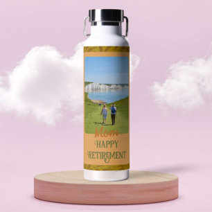 Personalized Happy Retirement Gifts for Mom Yellow Water Bottle
