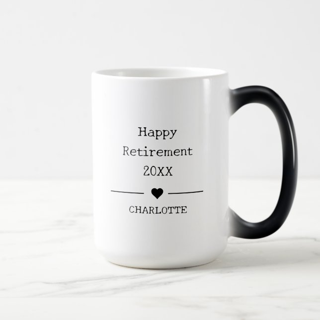 Personalized Happy Retirement Officially Retired  Magic Mug (Right)