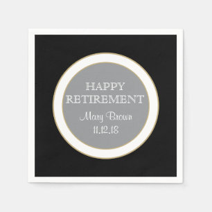 Personalized Happy RETIREMENT paper napkin