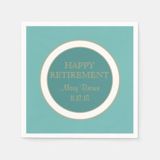 Personalized Happy RETIREMENT  paper napkin