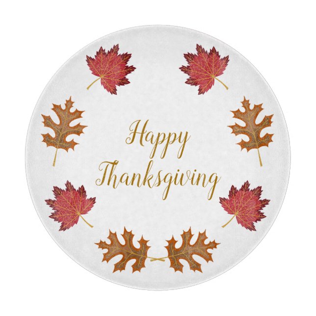 Personalized Happy Thanksgiving Cutting Board (Front)