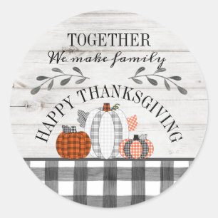 Personalized Happy Thanksgiving Stickers